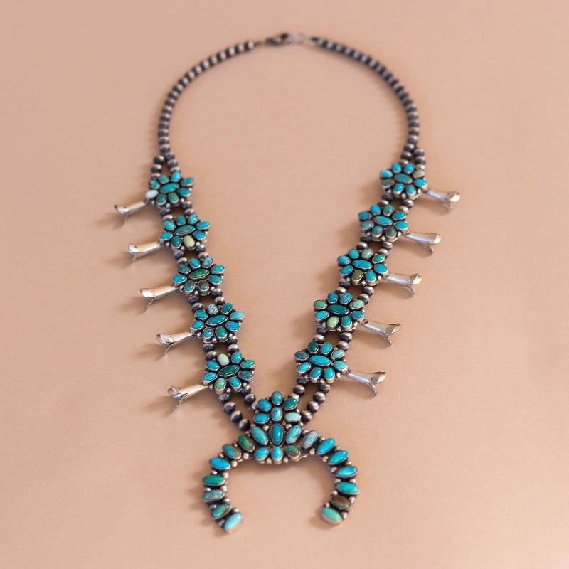 Authentic Native American Squash Blossom Necklace-Necklace-Good Tidings