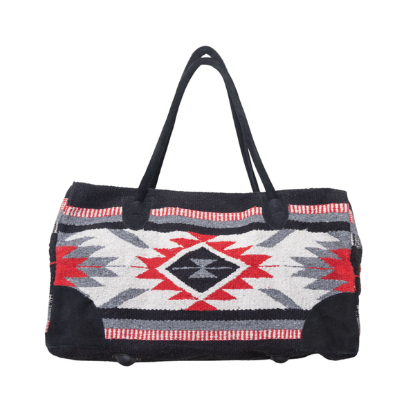 Byron Bay Boho Weekender Bag Aztec-Weekender Bags-Good Tidings on white backgrounf