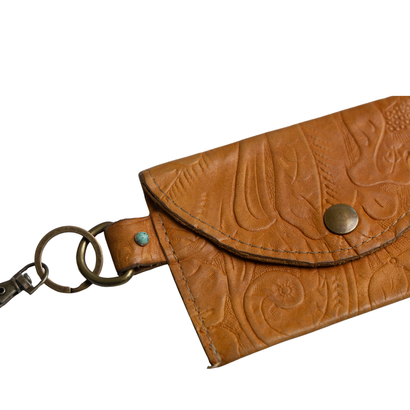 Charro Western Key Pouch Earth on white background 