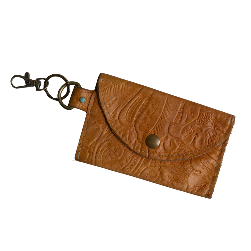 Charro Western Key Pouch Earth on white background