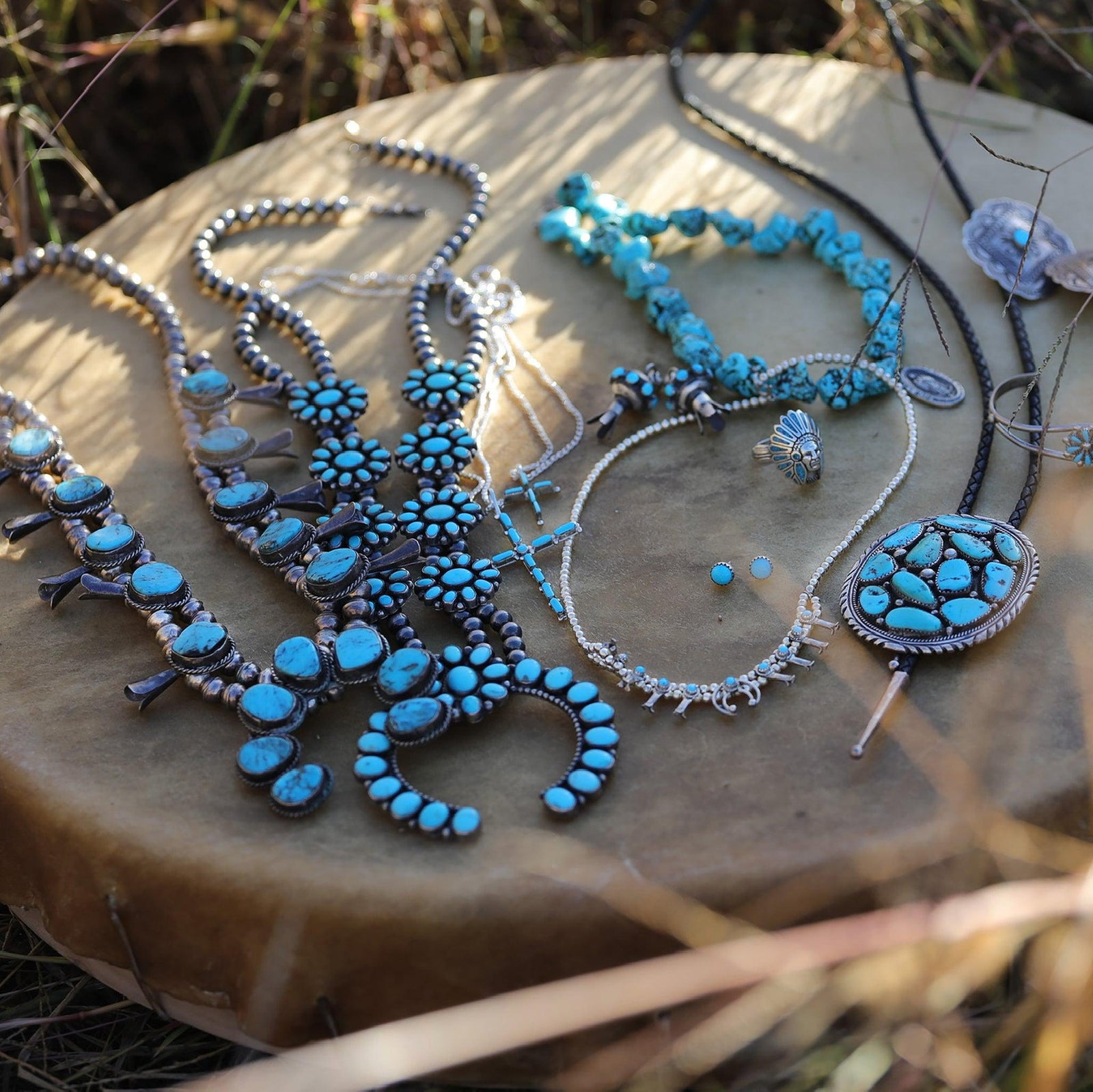 Cross Sterling Silver and Turquoise Anna Maria necklace