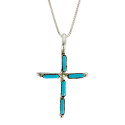 Cross Sterling Silver and Turquoise Anna Maria necklace-Necklace-Good Tidings