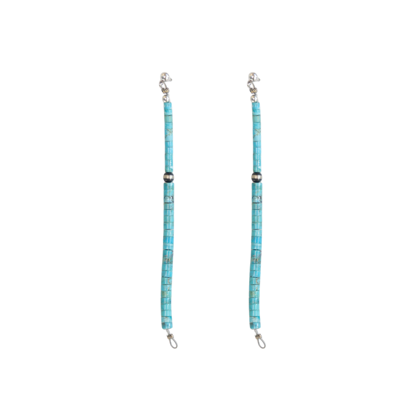 Desert Rain Turquoise Earrings Good Tidings Style on white background