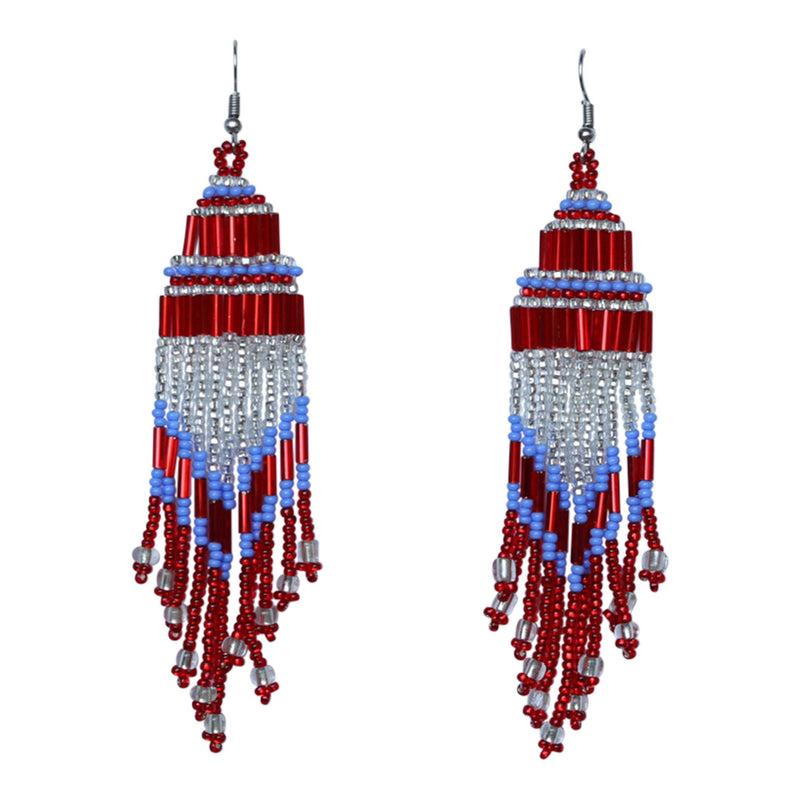 Encuentro Beaded Boho Earrings - Lady in Red-Earrings-Good Tidings