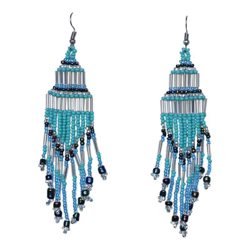 Encuentro Beaded Boho Earrings - Turquoise Water-Earrings-Good Tidings