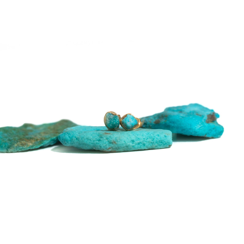 Healing Turquoise Studs-Earrings-Good Tidings