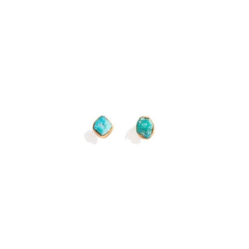 Tiny Turquoise Stud Earrings