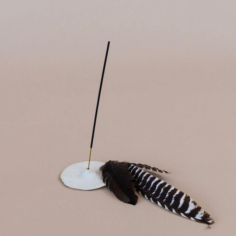 Sanctuary Alchemy Matte White Incense Holder-Ceramics-Good Tidings