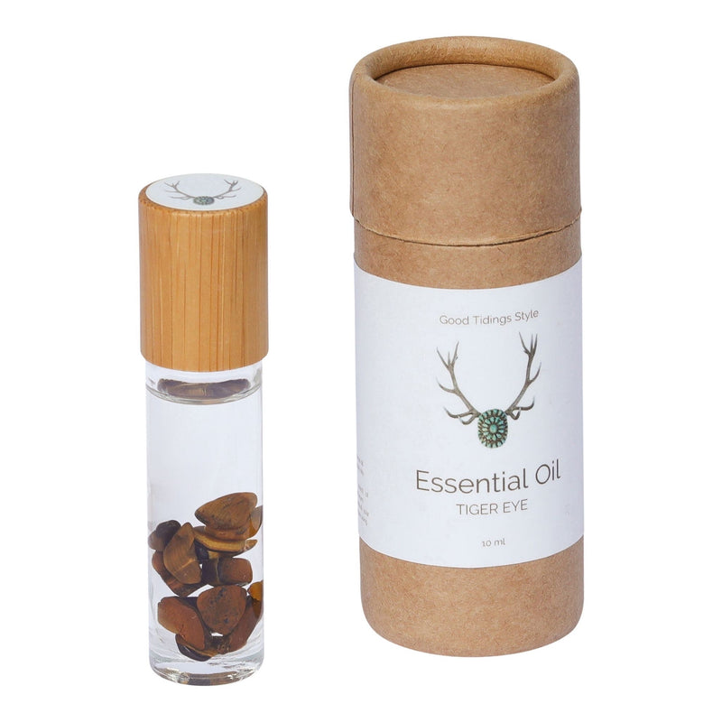 Sanctuary Essential Oil Infused Crystal Roll-Ons: Tiger Eye-Essential Oils-Good Tidings