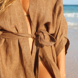 Sanctuary Handmade Linen Kimono - Terra-Poncho-Good Tidings