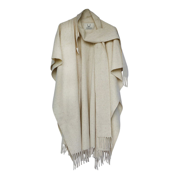 Sanctuary Wool ANTLER button-Front Cape off white Good Tidings Style