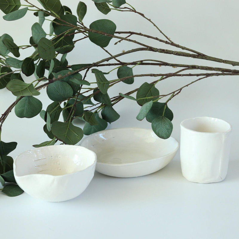 Ceramic 3-piece Set - White-Ceramics-Good Tidings