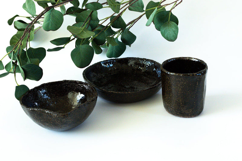 Ceramic Bowl with Spout - Mahogany-Good Tidings