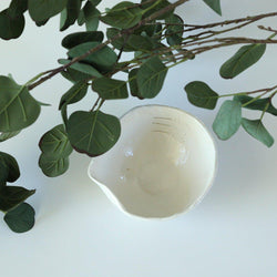 Ceramic Bowl with Spout - White-Good Tidings