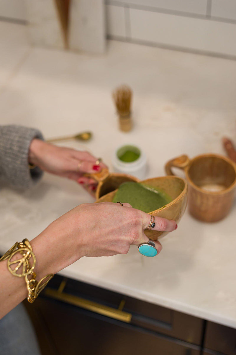 Ceramic Bowl with Spout and Measurement Table - Earth - Good Tidings x Clean Modern Mayhem