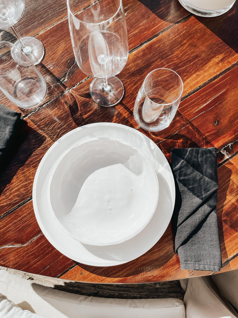 Ceramic Deep Plate - White-Good Tidings