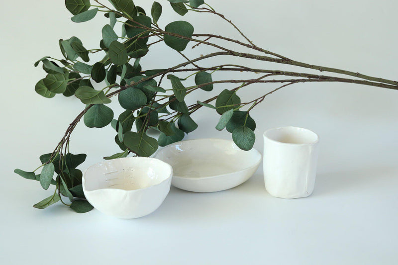 Ceramic Deep Plate - White-Good Tidings