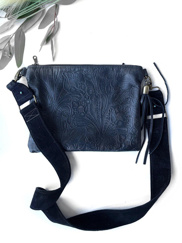 Charro Western Crossbody Bag Black-Apparel & Accessories-Good Tidings