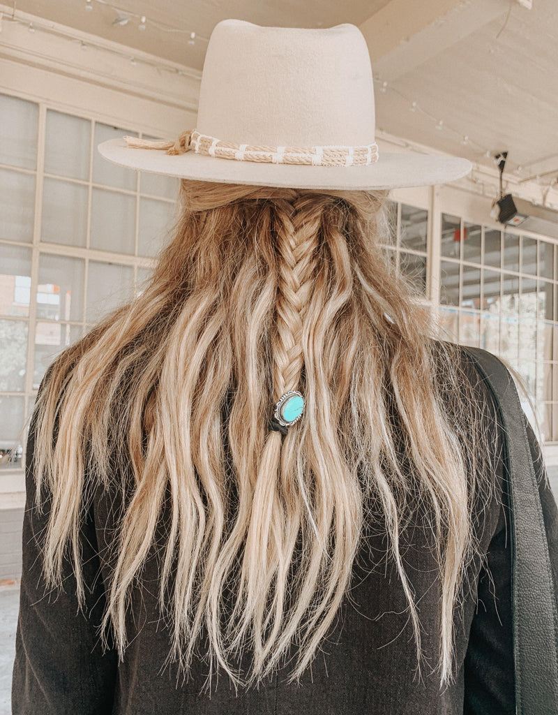 Dahlia Turquoise and Sterling Silver Hair Tie-Good Tidings