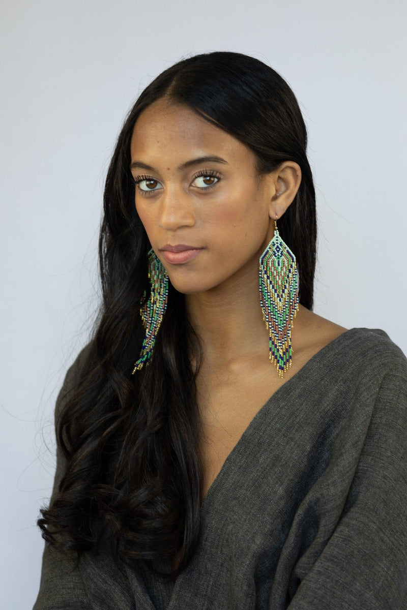 Goddess Beaded Earrings-Earrings-Good Tidings