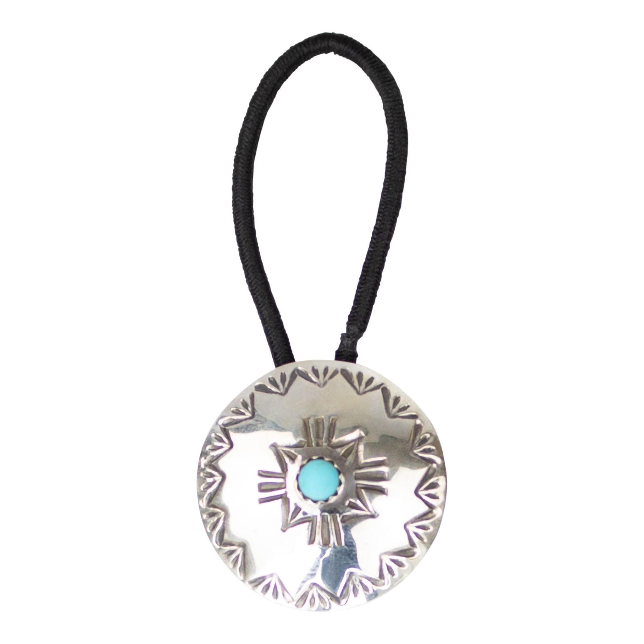 Mia Turquoise and Sterling Silver hair tie