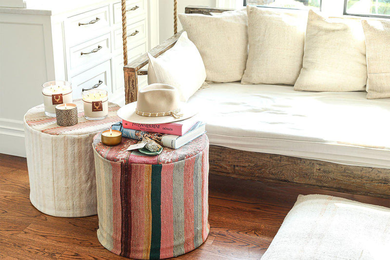 Moroccan Desert Pouf - Multicolor - Good Tidings