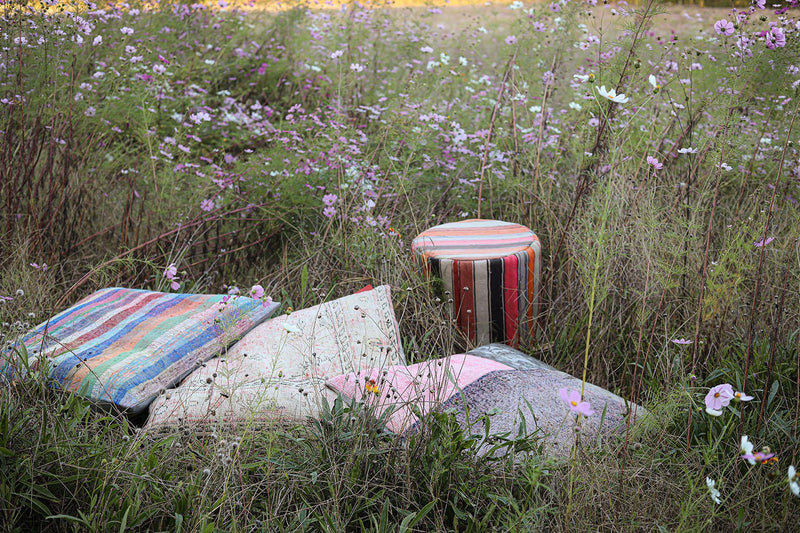 Moroccan Desert Pouf - Multicolor - Good Tidings