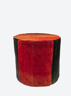 Moroccan Desert Pouf - Vintage Red & Black - Good Tidings