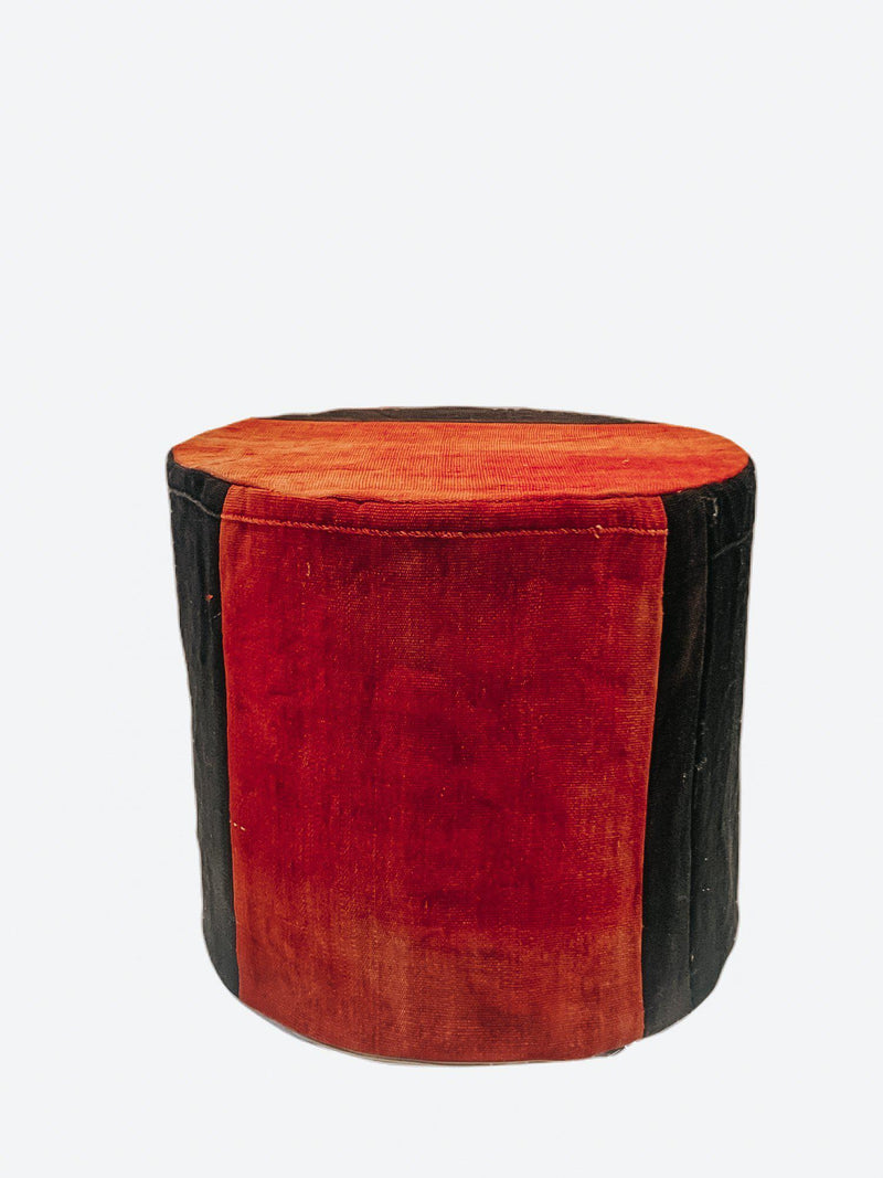 Moroccan Desert Pouf - Vintage Red & Black - Good Tidings