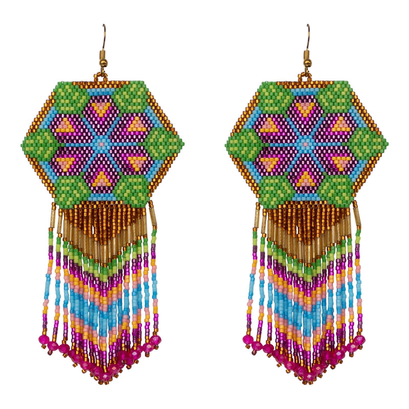 Mosaic Beaded Earrings-Earrings-Good Tidings