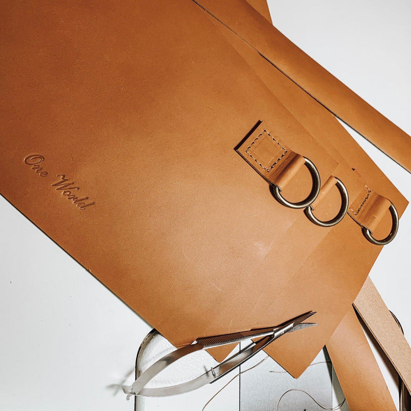 One World Belt Bag tan leather-Weekender Bags-Good Tidings