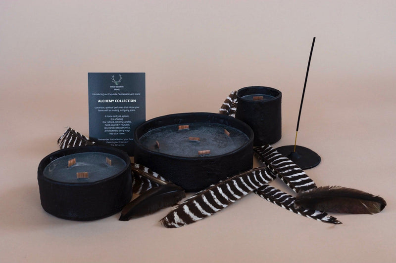 Sanctuary Alchemy Matte Black Incense Holder-Ceramics-Good Tidings