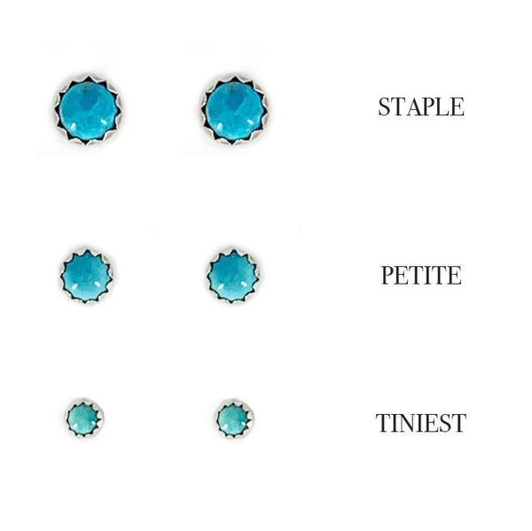 Staple Sterling Silver and Turquoise Studs-Earrings-Good Tidings
