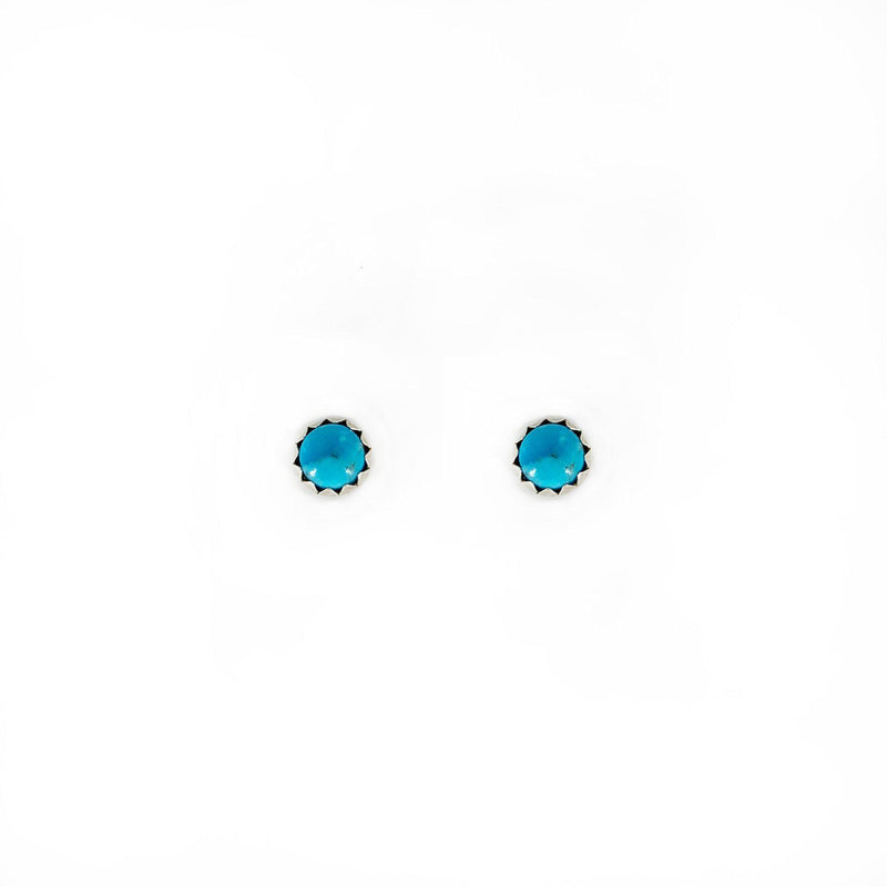 Staple Sterling Silver and Turquoise Studs-Earrings-Good Tidings