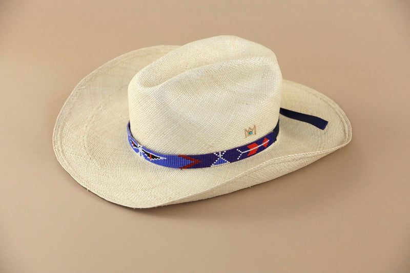 Thunderbird Hat Beaded Head Band - Navy/Blue-Hat-Good Tidings