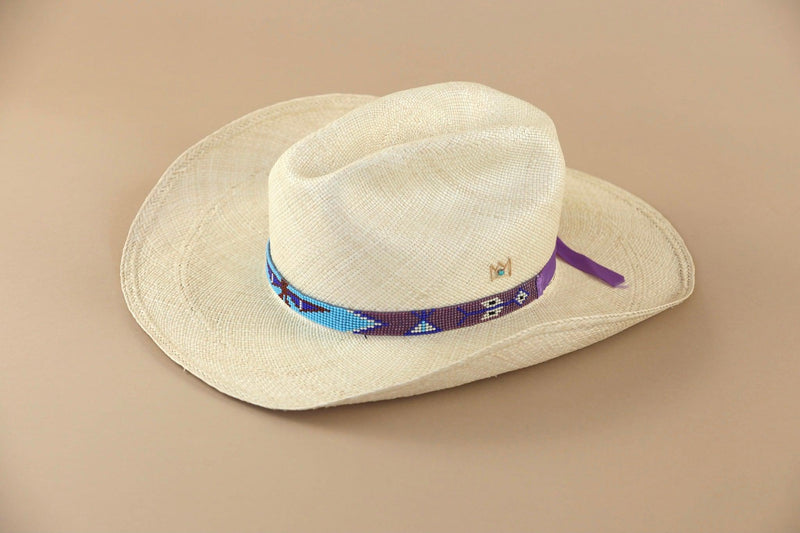 Thunderbird Hat Beaded Head Band - Purple/Blue-Hat-Good Tidings