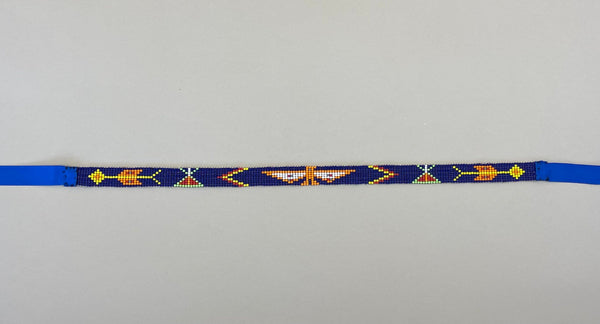 Thunderbird Beaded Hat Band - Royal Blue/Dark Blue-Hat-Good Tidings