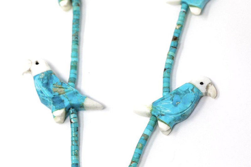 Turquoise Sacred Eagle and Bird Necklace-Necklace-Good Tidings